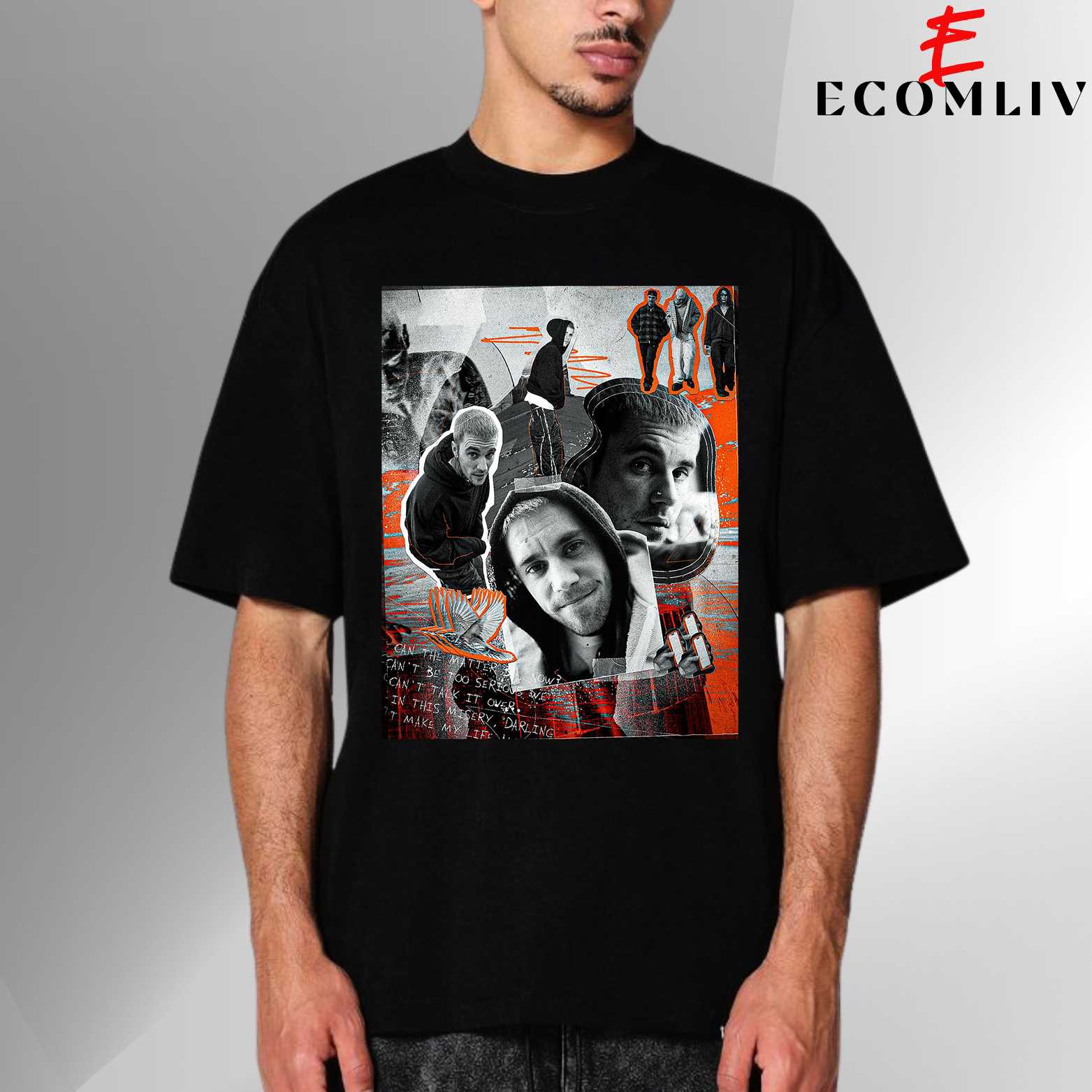 Justin Bieber Retro Merch Tee, Aesthetic Shirt, Unisex Pop Music Fan T-Shirt